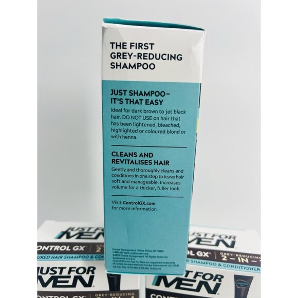 Just for Men Control GX Grey Reducing Shampoo for Textured Hair 4oz (Lot of 3) - Picture 5 of 7